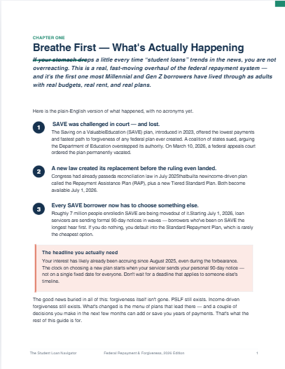 The Debt That Doesn't Define You Your Student Loan Navigator: Managing the End of SAVE, the New RAP Plan, and Your Real Path to Forgiveness - Instant PDF Download