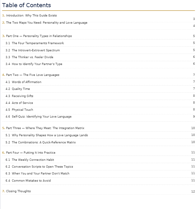 Loved the Way They Actually Need It A Couple's Guide to Personality Types, Love Languages, and the Small Actions That Mean the Most - Instant PDF Download